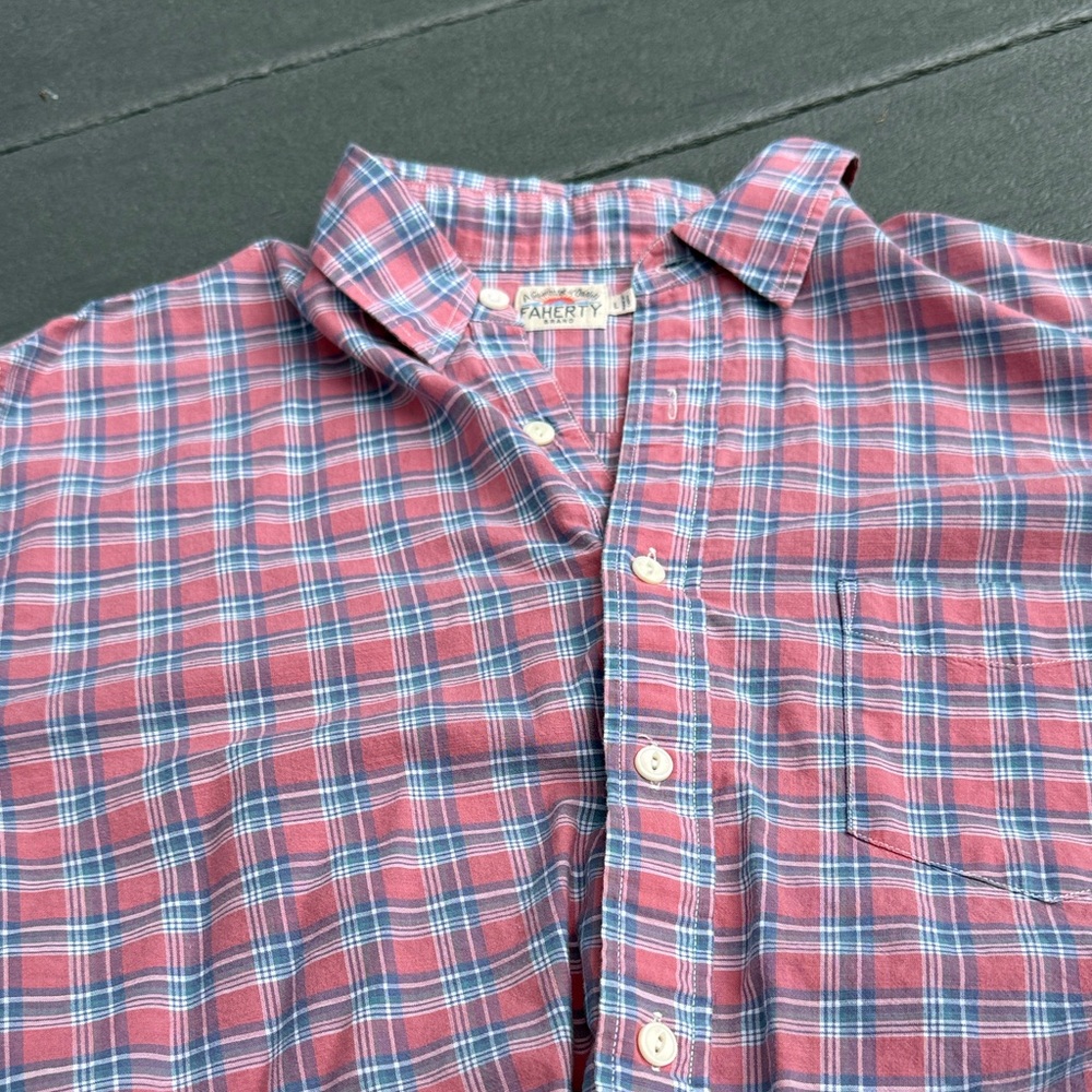 Faherty Red and Blue Checkered Shirt - Picture 13 of 16